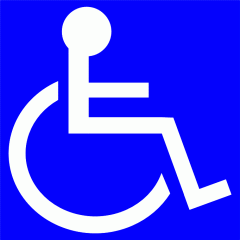 Cartel Linea Información Reservado Para Discapacitados