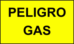 Cartel Linea Peligro Peligro Gas