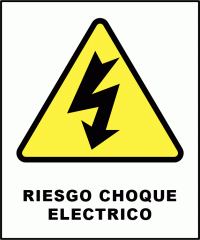 Cartel Linea Atención Riesgo Choque Electrico