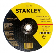 Disco Desbaste Metal 230 Mm 6 Mm Stanley Sta0415