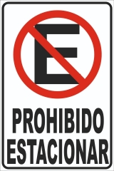 Cartel Linea Autoadhesivos Prohibido Estacionar  100x150