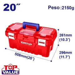 Caja Plastica 20 508x296x261 C/bandeja Max 20kg Emtop Epbx2001|