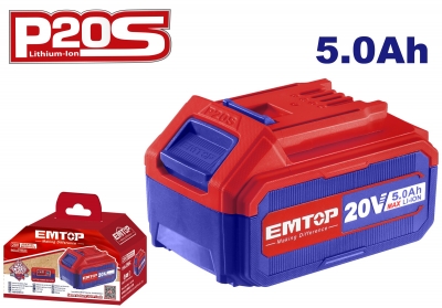 Bateria 20v 5amp Lithium-ion Emtop Ebpk2003