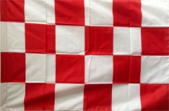 Bandera Art.1072 Seg. Aerop. Rojo/blanco Cuadros 90x90