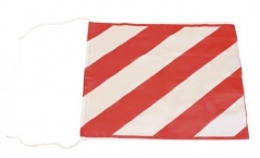 Bandera Art.1073/1 Cebrada Roja Y Blanca 50x70