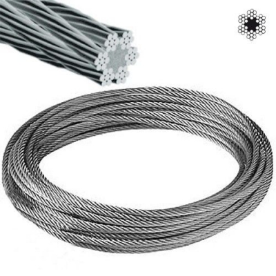 Cable Acero Galv. 6 X 19+1  6 Mm X Mt
